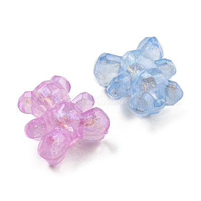 Светящиеся акриловые бусины X-MACR-D024-30-1