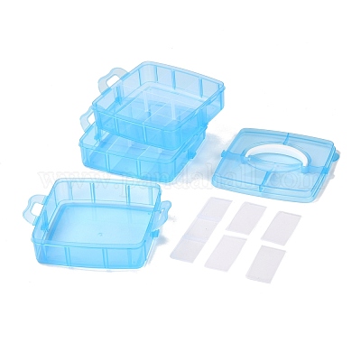 Прямоугольный портативный пластиковый съемный ящик для хранения из полипропилена CON-D007-02E-1