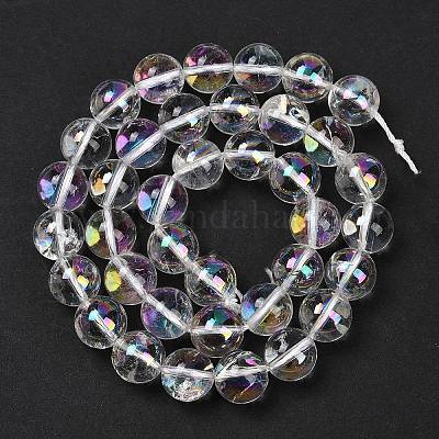 Гальванические природный кристалл кварца бусы пряди G-K285-09-10mm-02-1