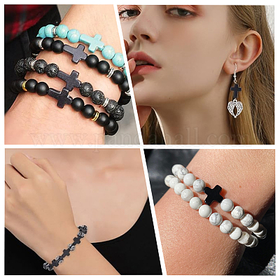 90шт 3 стиля синтетические бирюзовые бусины TURQ-SC0001-21B-1