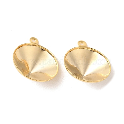 Ионное покрытие (ip) 304 нержавеющая сталь подвеска заостренная задняя часть со стразами STAS-U025-05E-G-1