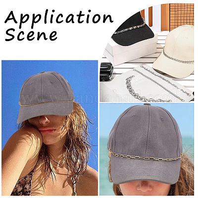 12 шт. 6 стиля 304 нержавеющая сталь звеньевая цепь для бейсболки AJEW-SC0003-64-1