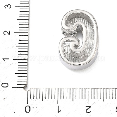 Латунные бусины с инициалами&nbsp;KK-B167-27P-01G-1