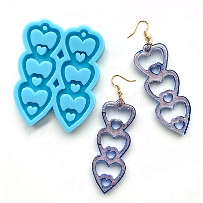 Силиконовые Молды для подвески в форме сердца DIY-P022-15-1