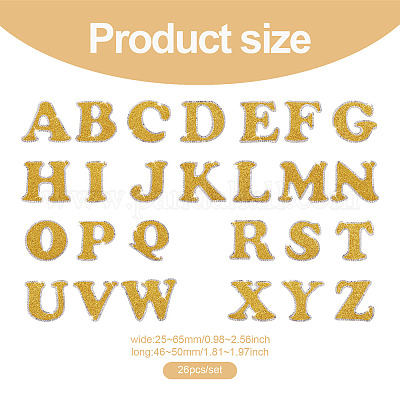 26 буква ткань гладить/пришивать нашивки PJ-TAC0004-04C-1