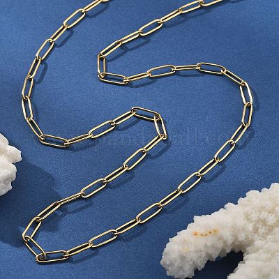 Цепочки-скрепки из нержавеющей стали 304 NJEW-T016-07G-1