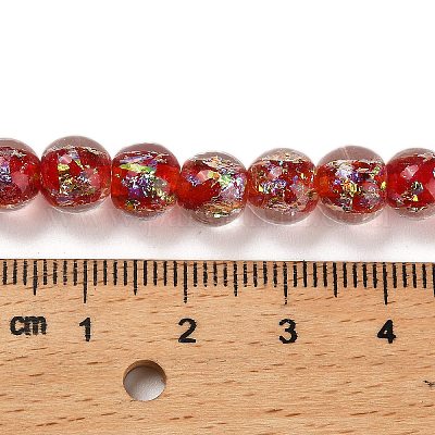 Нити стеклянных бусин из дихроичной фольги ручной работы DICH-U001-02I-1