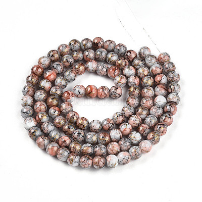 Выпечка окрашенные стеклянные бусины пряди X1-DGLA-N003-8mm-B05-1