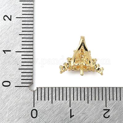 Латунные серьги-кольца из прозрачного кубического циркония KK-D369-03G-1