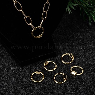 Латунные брелоки с карабином X-KK-T047-06G-1