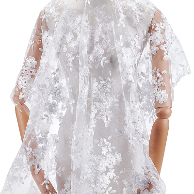 Кружевная ткань из полиэстера DIY-WH0661-54-1