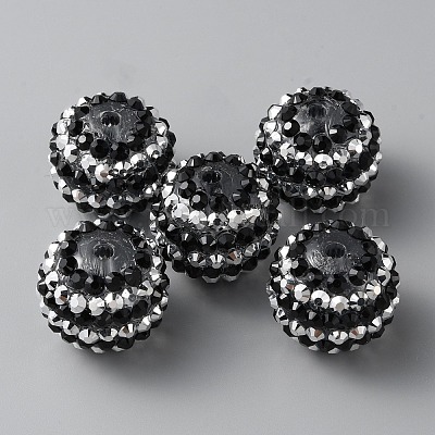 Бусины со стразами из смолы RESI-TAC0004-28L-1