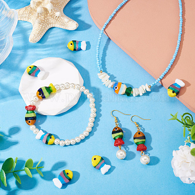 12шт ручной работы бусины лэмпворк&nbsp;LAMP-TA0001-74C-1