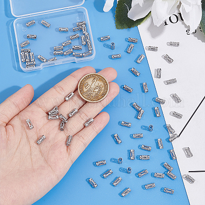 200 шт. полые трубчатые бусины из нержавеющей стали STAS-UN0055-69-1