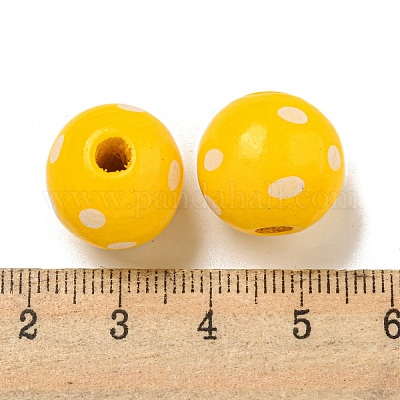 Набивные деревянные европейские бусины WOOD-G022-18K-1