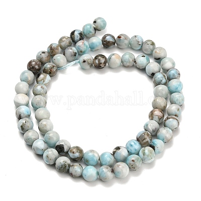 Природные ларимар бисер нитей G-L642-B19-6mm-1