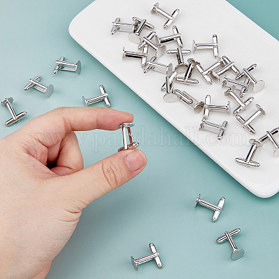 30 шт. латунные пуговицы для манжет KK-FH0008-07-1