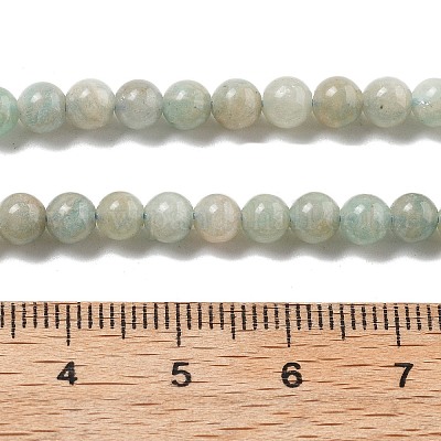 Природных амазонит бисер нитей G-K068-03-4mm-A-1