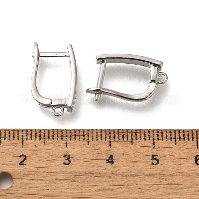 Покрытие стойки латунь микропаве фианит серьги обручи EJEW-H143-10P-1