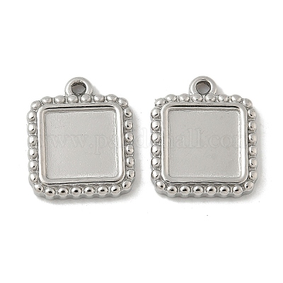 Оправы для подвесок из нержавеющей стали 304 в виде кабошонов STAS-D127-01P-1