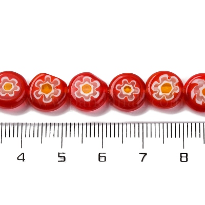 Ручной работы millefiori стеклянные бусины нитки LAMP-G164-04B-1