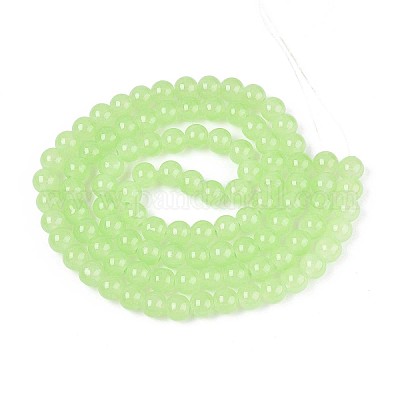 Выпечки окрашены имитация нефрита стекловолокна круглый шарик X1-DGLA-Q021-8mm-08-1