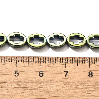 Гальванические нити из синтетических немагнитных гематитовых бусин G-L613-Z01-01H-1