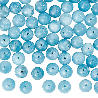 2 нити бусины из натурального голубого кварца G-NB0005-24A-1