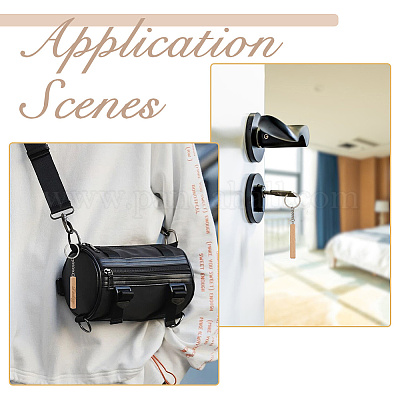 Брелки из сплава дерева&nbsp;KEYC-WH0053-014P-1