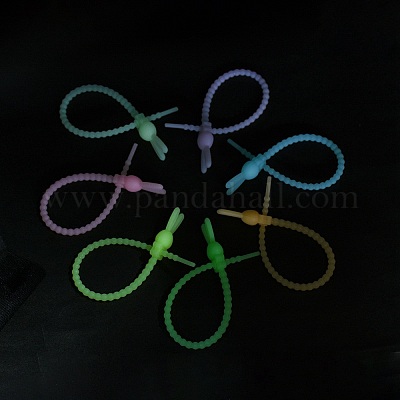 Светящиеся силиконовые кабельные стяжки AJEW-P104-01B-1