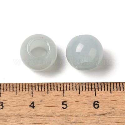 Европейские бусины из натурального белого нефрита (окрашенные) из драгоценных камней G-N342-03R-1