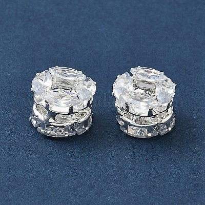 Латунные микро проложить кубического циркония бусы KK-S336-12S-A-1