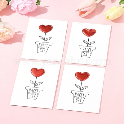 4 шт. поздравительные открытки из крафт-бумаги AJEW-FS0001-30A-1