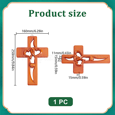 Деревянные большие подвески WOOD-WH0063-09A-1