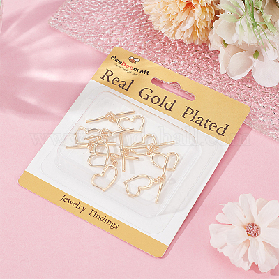 8шт латунные застежки KK-BBC0018-89-1