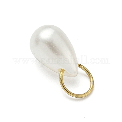 Подвески из акрила с имитацией жемчуга в форме капли PALLOY-JF04397-1