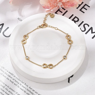 Браслеты из нержавеющей стали 304 с панцирным плетением BJEW-C089-04A-G-1