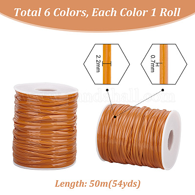 6 рулон 6 стилей 50м плоские ПВХ шнуры OCOR-PH0002-55-1