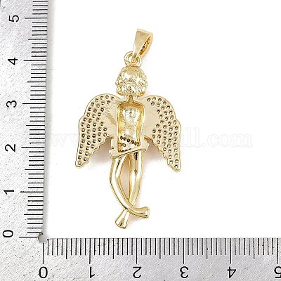 Латунные микро проложить кубического циркония подвески KK-P323-09G-1