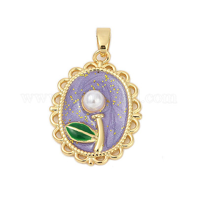 Латунь эмаль подвески KK-U068-11A-02G-1