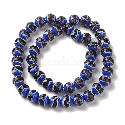 Бусы лэмпворк ручной работы LAMP-P062-02B-1