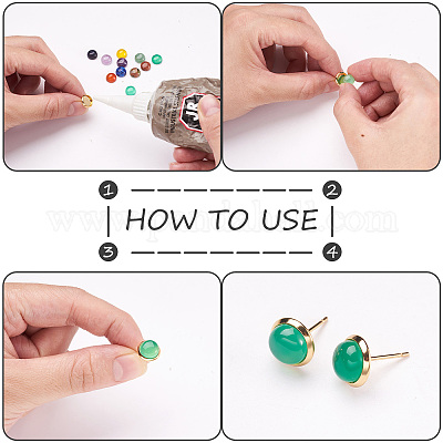 Кабошоны из натуральных и синтетических драгоценных камней G-FW0001-09-1