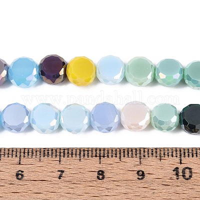 Стеклянные бусины с гальваническим покрытием  EGLA-N022-03A-A09-1