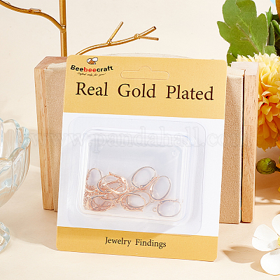16 шт. латунные серьги с защелкой FIND-BBC0002-64-1