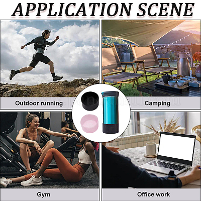 2 шт. 2-цветный силиконовый чехол для чашки AJEW-CP0003-77A-1