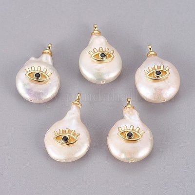 Подвески из натурального пресноводного жемчуга PEAR-F008-35G-1