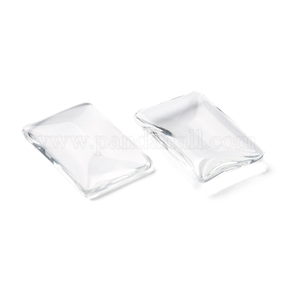 Прозрачные стеклянные кабошоны прямоугольник X-GGLA-R025-25x18-1