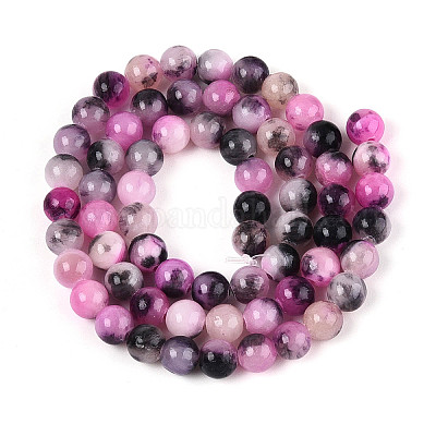 Натуральные окрашенные нити бус из персидского нефрита и драгоценных камней G-R271-6mm-XP21-1