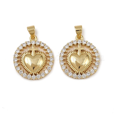 Латунные микро проложить кубического циркония подвески KK-I358-068G-02-1