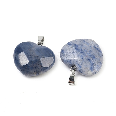 Подвески из натурального голубого авантюрина (окрашенного и нагретого) G-A281-02P-07-1